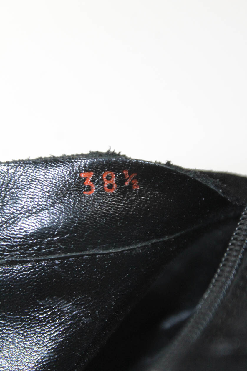 Prada Womens High Heel Heel Heel Ankle Boots Black Buckle Zip Up Suede Size 38.5 8.5 f55a3f Prada Womens High Heel Heel Heel Ankle Boots Black Buckle Zip Up Suede Size 38.5 8.5 f55a3f