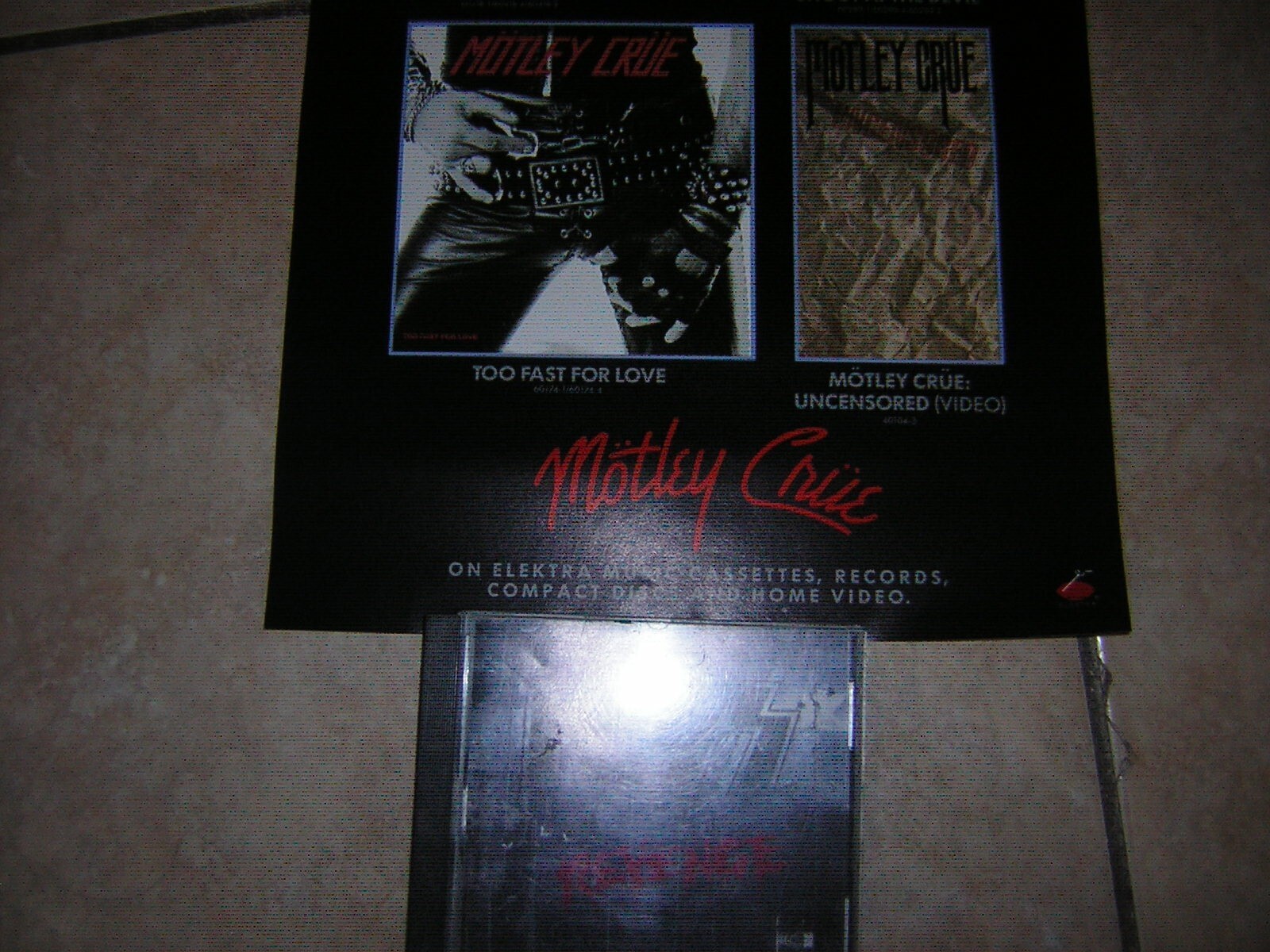 MOTLEY CRUE PROMO POSTER GET CRUED 1987 GIRLS GIRLS GIRLS VINTAGE NIKKI SIXX