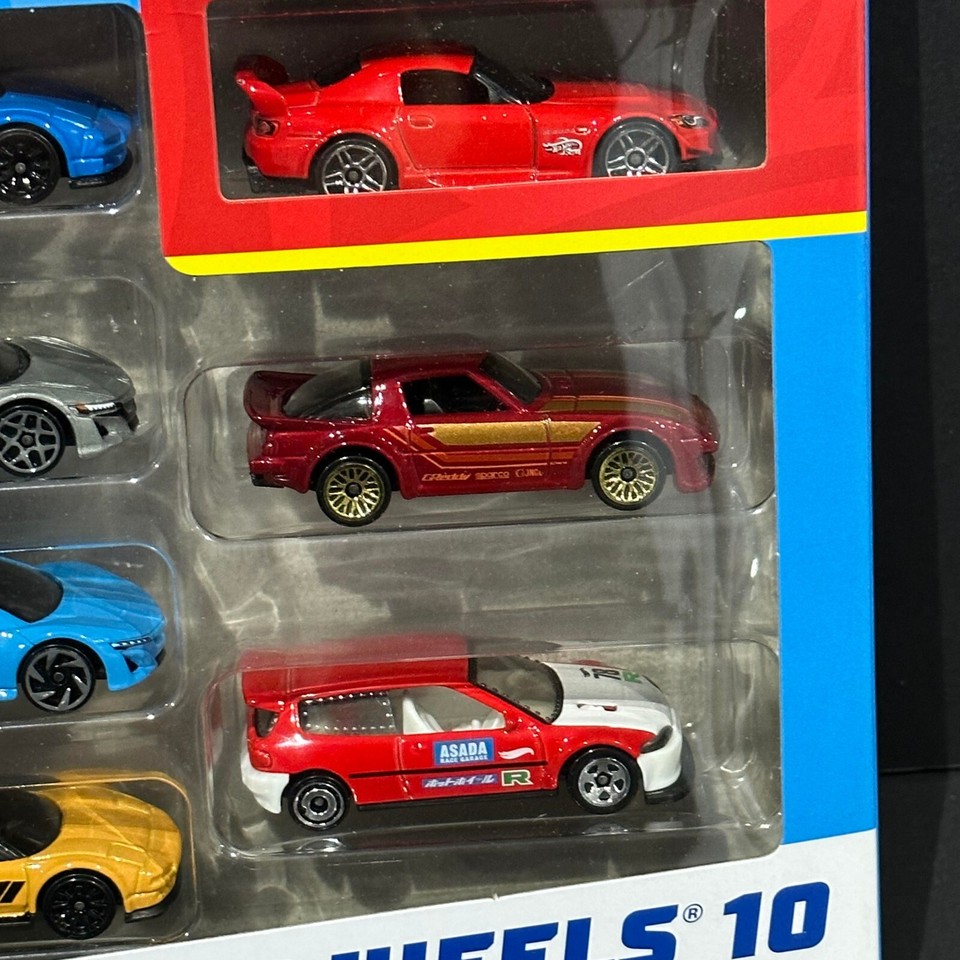 Hot Wheels 10 JDM Japanese Car Pack Assortment Gift Set Resealed 1/64