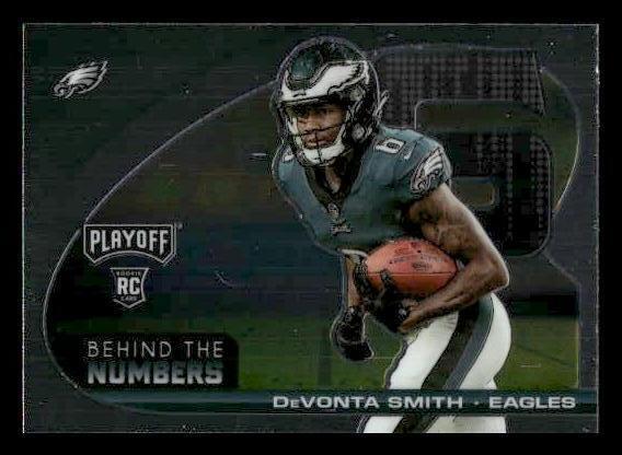 2021 Panini Playoff #BTN-DSM DeVonta Smith Rookie Behind the Numbers Eagles