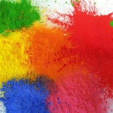HOLI EVENT FESTIVAL COLOUR RUN THROWING POWDER  -  BRIGHT  COLOURS 6 X ASS COLS