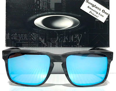 NEW Oakley HOLBROOK Matte Black Camo POLARIZED PRIZM Deep Water