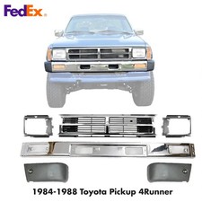 Front Bumper Chrome Grille Assembly Kit For 1984-1988 Toyota Pickup 4runner Front Bumper Chrome Grille Assembly Kit For 1984-1988 Toyota Pickup 4runner