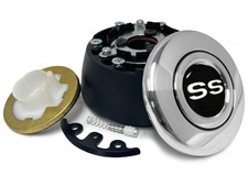 Comfort Grip Or Wood Steering Wheel Install Kit 3-spoke 1967-68 Chevy White Ss