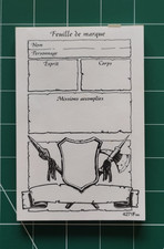 Heroquest :  Feuille de personnage