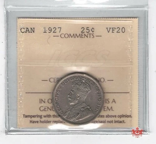 1927 Canada 25 Cents — photo from another recent sale