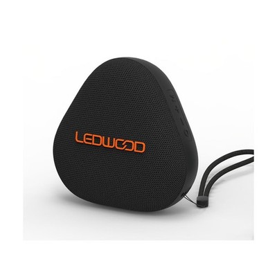 Ledwood Tragbarer Bluetooth Lautsprecher 15W mit LED Ambiente Wasserdicht Schwarz