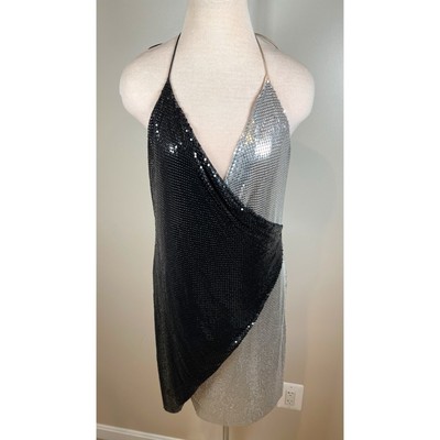 Alice + Olivia Ally Black and Silver Chainmail Mesh Two Tone Mini Dress Size 8 | eBay Alice + Olivia Ally Black and Silver Chainmail Mesh Two Tone Mini Dress Size 8 | eBay