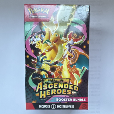 Pokémon TCG Mega Evolution Ascended Heroes Booster Bundle 6 Packs Englisch 2026