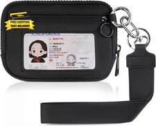 Keychain Wallet Wristlet Wallets for Women Iris Wallet Zip Card Case with ID Win
