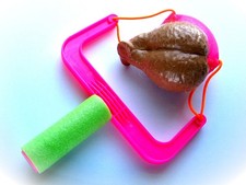 Realistic Hairy Latex Testicles Balls Nuts Sling Launcher Thrower