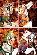 FL Florida WALT DISNEY WORLD Cinderella's Carrousel~Carousel Horses 4X6 Postcard