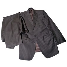 Traje Brooks Brothers 1818 Madison Vitale Barberis Lana Rayas 43L - Imperfecto