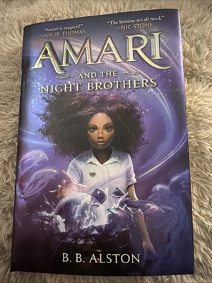 #ad #ad Amari and the Night Brothers SIGNED by B.B. Alston 1st HC DJ $19.00