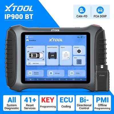 XTOOL IP900BT Full System OBD2 Scanner Auto Diagnostic Tool 41+ Services PMI AI