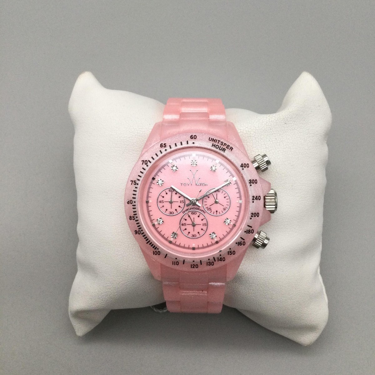 ToyWatch Womens Watch 43mm Pink Chronograph Resin Diamond  display picture 2