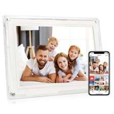 Frameo Digital Picture Frame,10.1 Inch WiFi Slim Acrylic Digital Photo Framem...