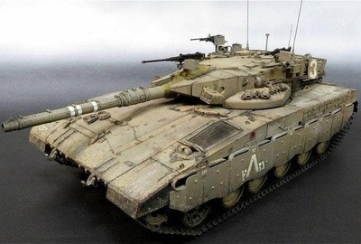 Gebauter & bemalter Takom 1/35 Merkava Mk.1 Hybrid israelischer Kampfpanzer