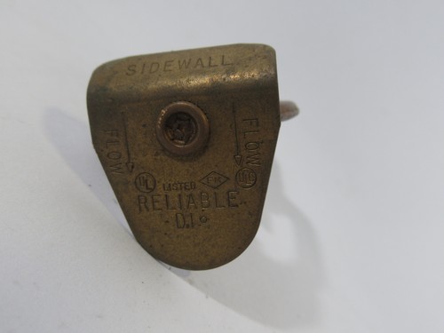 Rasco Model G Reliable Bronze Vertical Sidewall Sprinkler 1/2" Orifice ! NOP ! - Picture 2 of 3