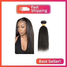 Yaki Straight Bundles Human Hair 32 Inch Kinky Straight Bundles 1B Natural Blac