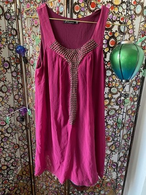 Pinkes Kleid Mit Nieten İn Gr. S/M Von Elexa