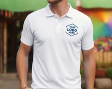 Custom Polo T-Shirt Customized ,Text, Logo on Shirt Personalized business logo