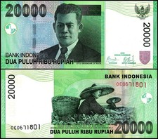 Indonesia 20000 Rupiah, 2009, P-144f, UNC