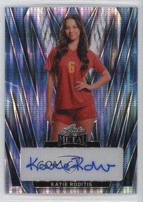 2024 Leaf Metal Women of Sport Platinum Blue Pulsar 3/4 Katie Roditis Auto 4z8