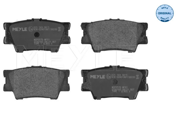 Plaquettes de frein Meyle 0252433815 pour frein à disque de berline et compacte OE 04466-022