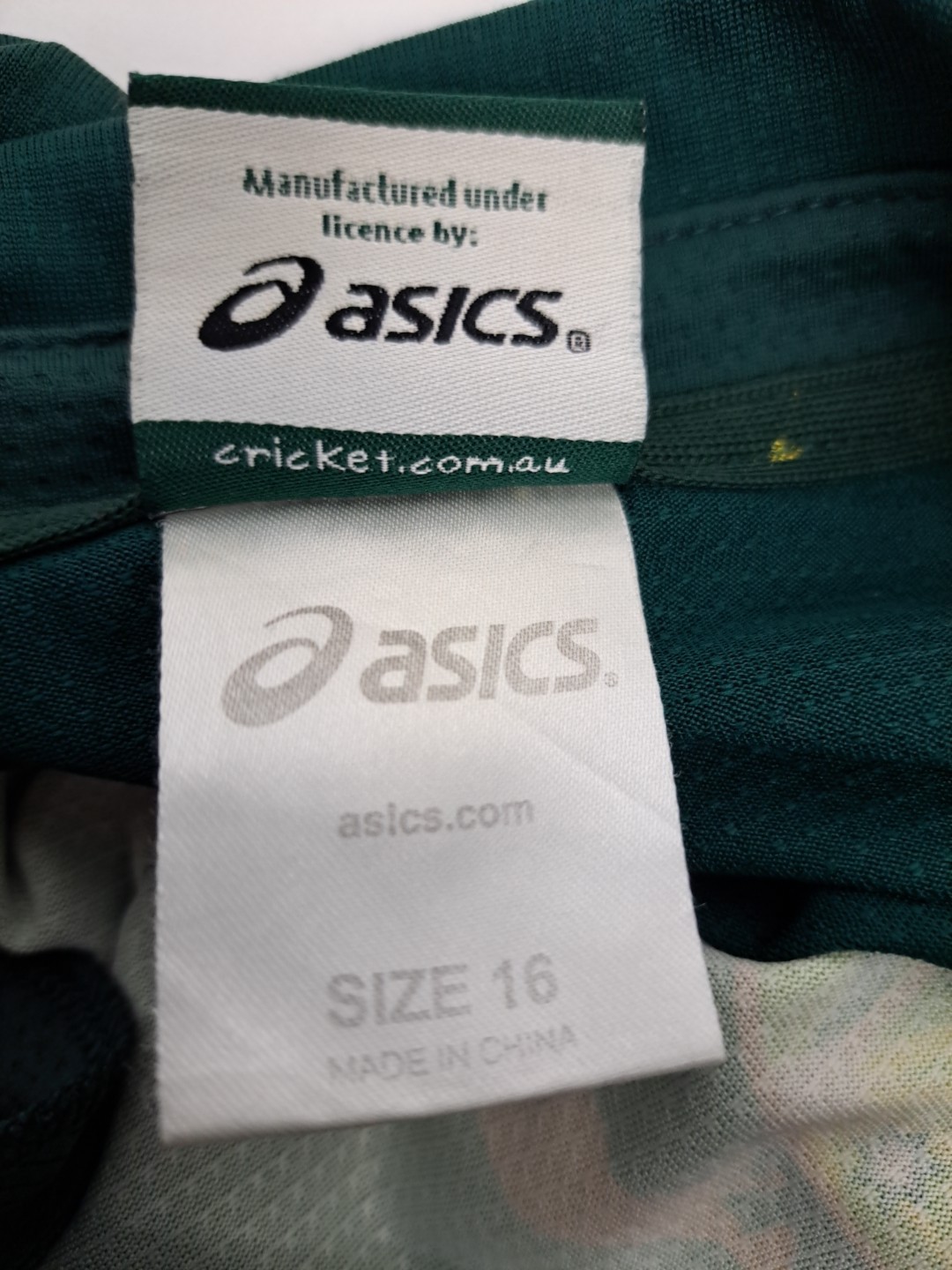 Cricket Australia Womens Training Top Size 16 Asics Official Licensed Green Gold thumbnail 4