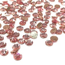 Light Rose 223 pink Swarovski 2078 / 2038 Crystal Flatbacks HOTFIX iron-on