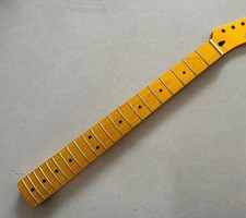 21 Fret Maple Yellow gloss Electric Guitar Neck part for DIY Replace vintage 8mm