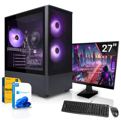 Office Komplett Set PC AMD Ryzen 5 PRO 5655G 32GB DDR4 1TB NVMe 27 Zoll TFT