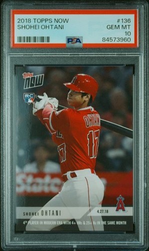 2018 Topps Now #136 Shohei Ohtani RC Rookie Los Angeles Angels PSA 10 GEM MINT
