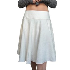 Lauren Ralph Lauren A line white linen skirt. Size 10.