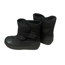 Childrens Place Black Snow Boots Size 5 Winter Ski Waterproof Insulated Faux Fur