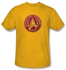 Star Trek TOS Starfleet Academy Command Logo Yellow T-Shirt NEW UNWORN