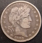 1902 Barber Silver Half Dollar