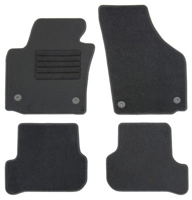Fußmatten Set für Seat Leon 1P 2005-2012 Autoteppiche mit 100% Passform Schwarz