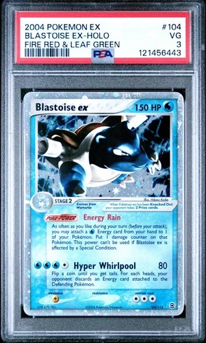 2004 Pokémon EX Fire Red Leaf Green Blastoise EX Holo PSA 3 Low Pop Vintage