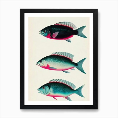 Krill Vintage Poster Kunstdruck gerahmt Wandbild Poster Leinwanddruck Bild
