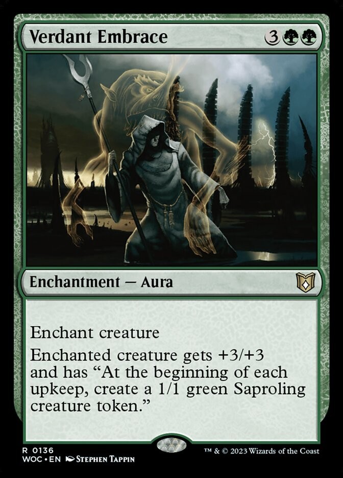 Verdant Embrace Commander: Wilds of Eldraine 136 MTG NM