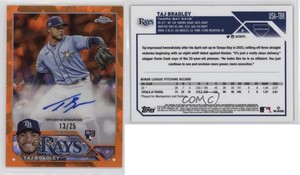 2023 Topps Chrome Update Sapphire Edition Orange /25 Taj Bradley Rookie Auto RC
