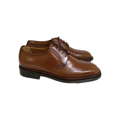 A. Testoni Mens Brown Oxford Leather Shoes New