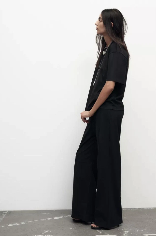 BNWT Zara Faux Suede Trousers & Top Black Size S - Image 3 of 4