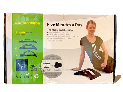 Magic Back Support Multi-Level Lumbar Stretcher Pain Relief Device Yoga Posture