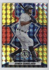 2022 Panini Mosaic Choice Fusion Red & Yellow Prizm Jeimer Candelario #29 0e2x