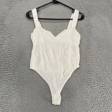 Intimately Free People Bodysuit Womens Small White V Wire Thong Pippa Capsule
