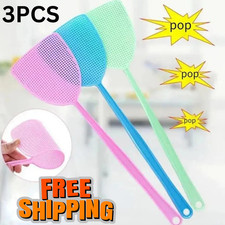 3PCS Fly Swatter Thickened Plastic Mosquito Insect Pest Control Home Kitchen UK
