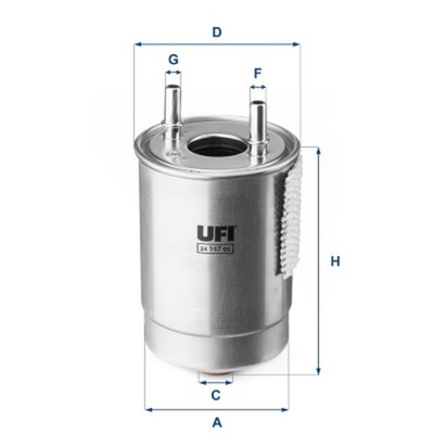 UFI Kraftstofffilter 24.147.00 Filtereinsatz für KZ0 BZ0 EZ0 MEGANE RENAULT CC 3